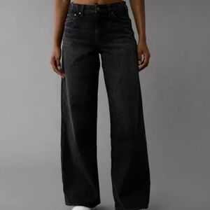 American Eagle Outfitters Black Denim Wide Leg
